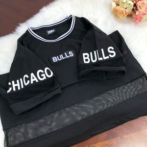 SOLD NBA Black Chicago Bulls Oversized Shirt